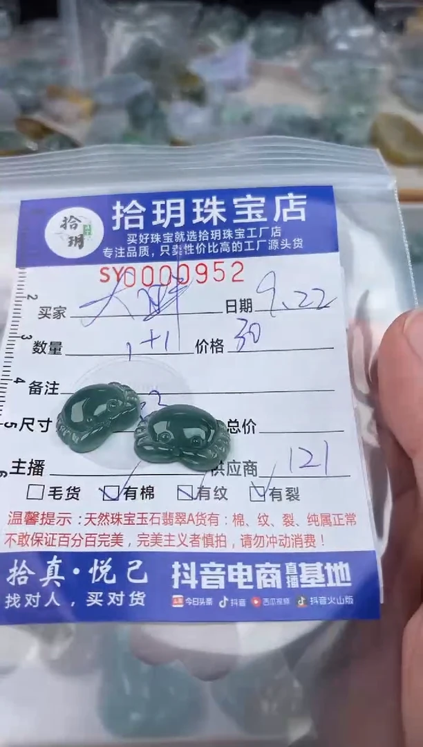 颈饰未镶嵌翡翠大*翡翠挂件貔貅952