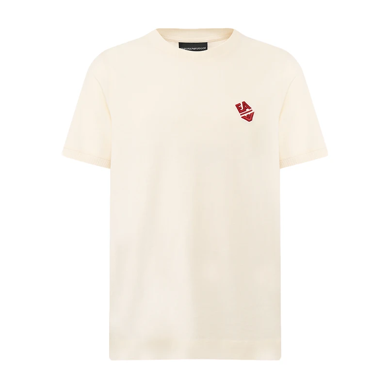 Emporio Armani/安普里奥·阿玛尼奢侈品t恤男刺绣标圆领短袖薄款