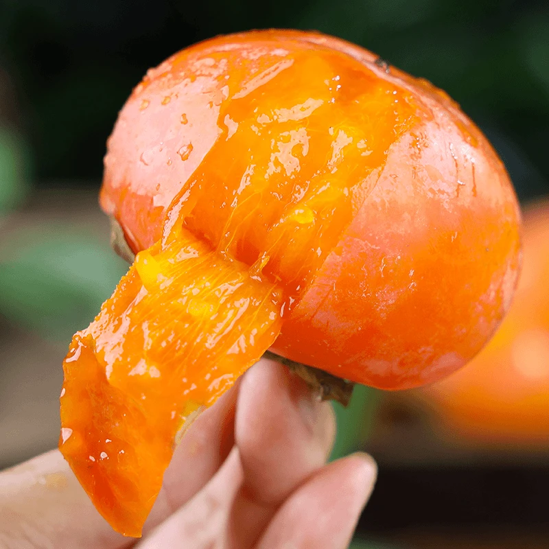 【喜柿】陕西大荔火晶柿子新鲜应季流蜜爆甜软糯多汁水果