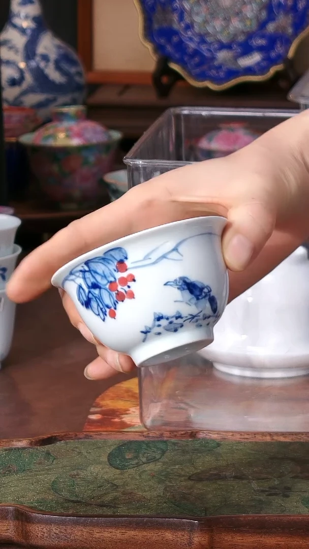 景德镇纯手手绘（有瑕无瑕默认有瑕）无礼盒