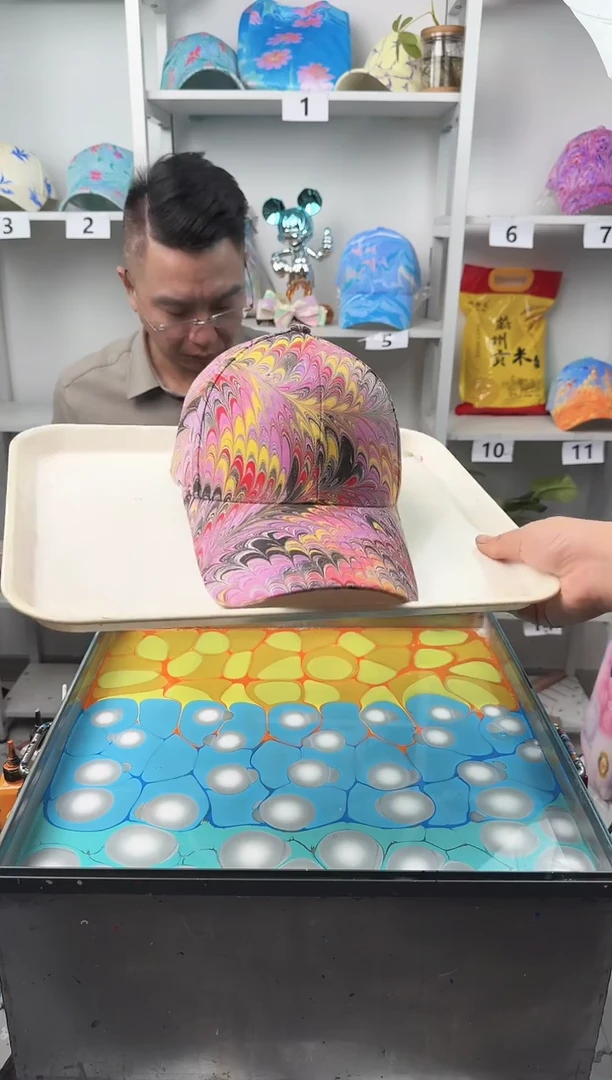 纯棉成人款盘龙纹水拓帽