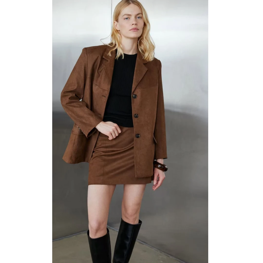 欧美风通勤女士西装套装