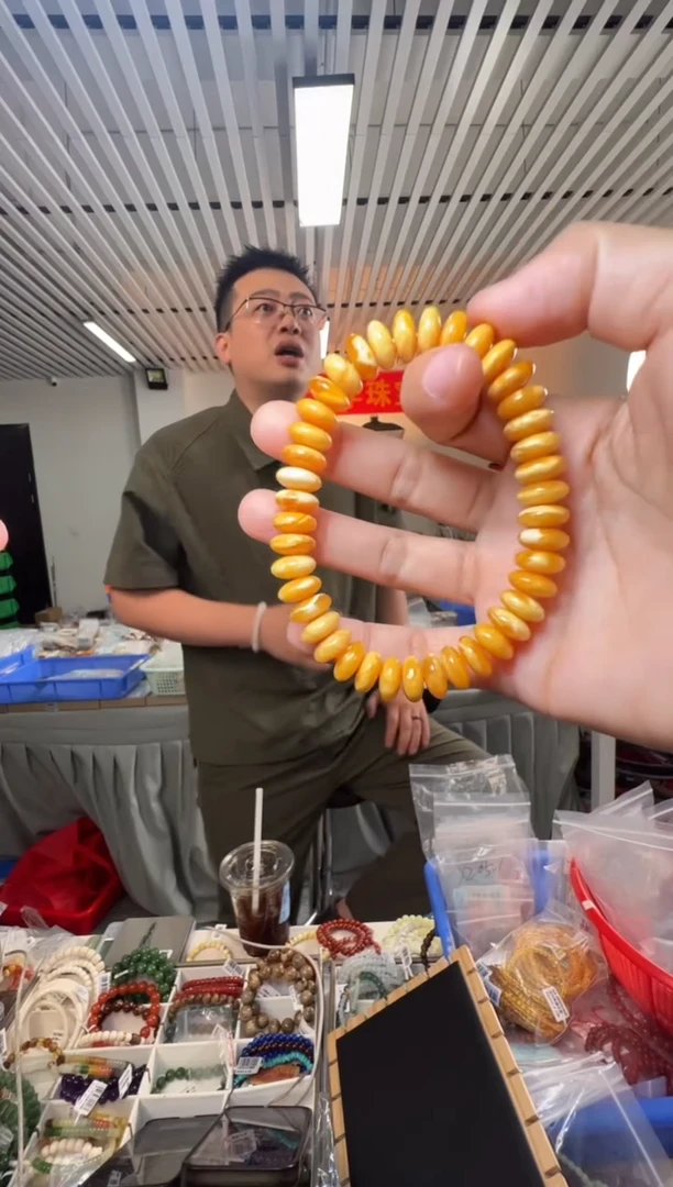 手串琥珀未镶嵌约13-14g蜜蜡手串