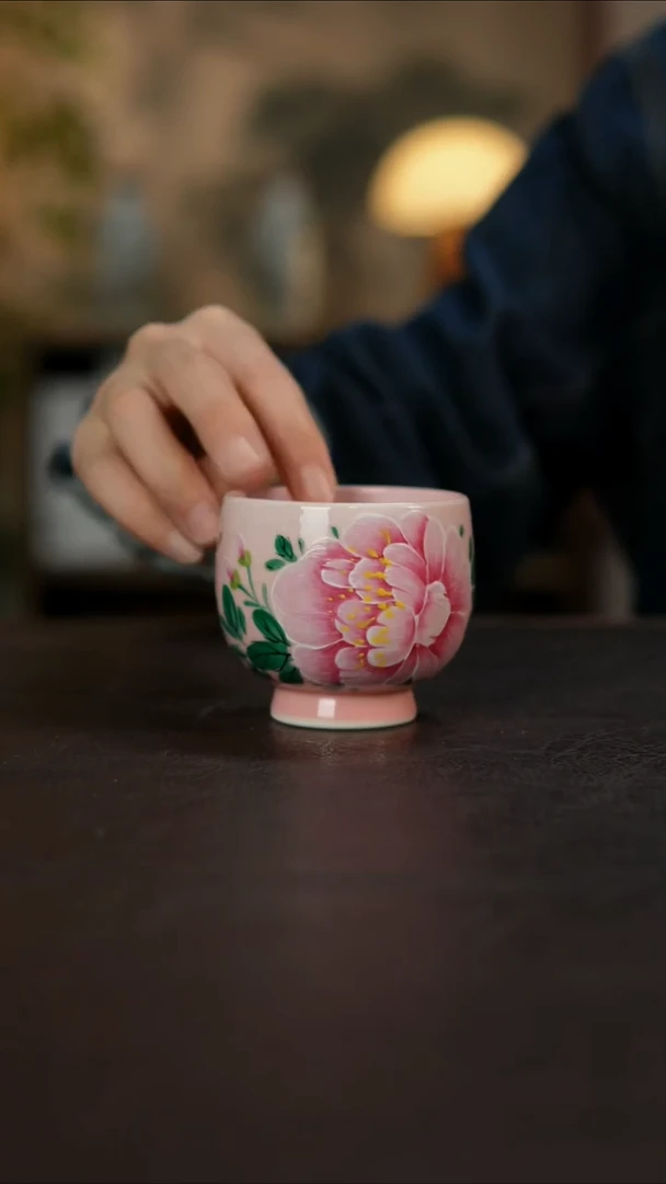 杯景德镇陶瓷杯碗柴烧多人