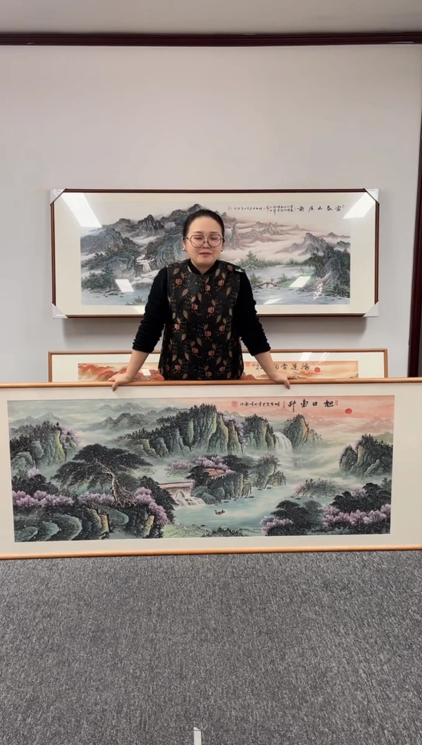 【闪购商品】国画旭日东升210*80张晓东老师