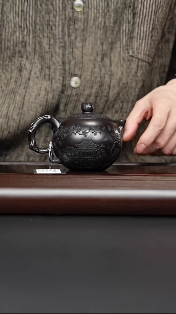 茶壶紫砂宜兴紫砂 寿桃西施石黄 赵辉