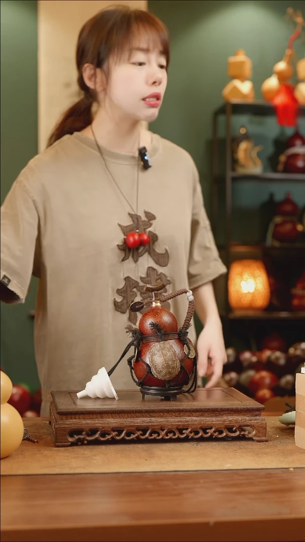 74号精品天然大漆工艺防渗内胆酒葫芦~