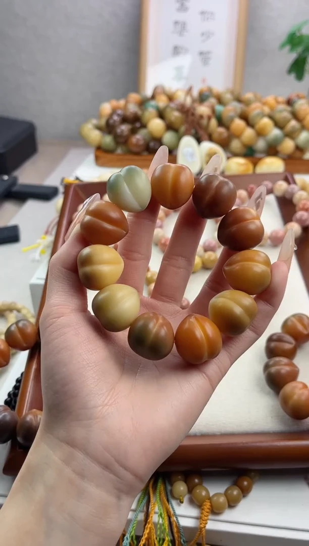 【闪购商品】菩提根/象牙果手串干磨桃子22mm手串瑕疵不补t10