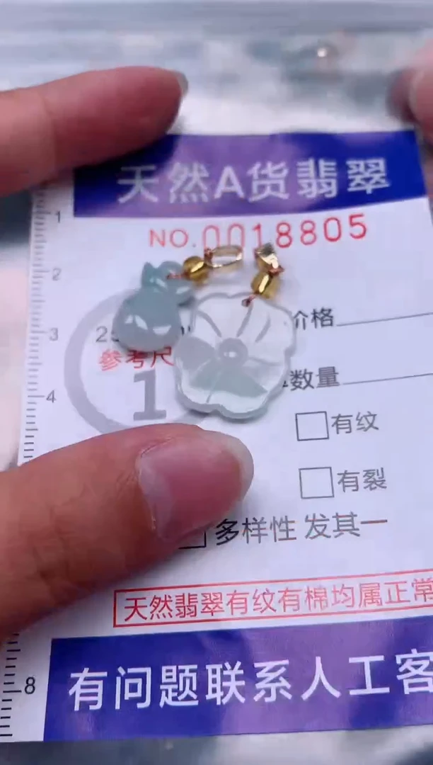 翡翠未镶嵌吊坠(赠链)1