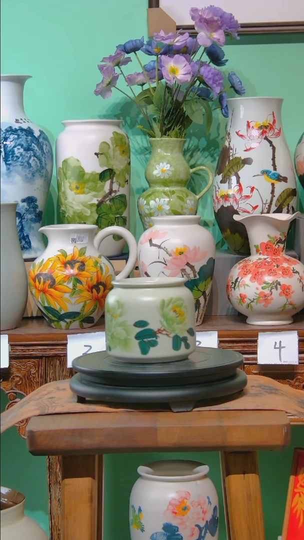 摆件景德镇源头工厂手工无孔水培花瓶