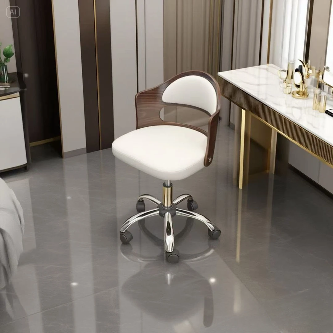 极简轻奢转椅化妆凳升降家用靠背椅学生写字椅电脑椅可移动办公椅