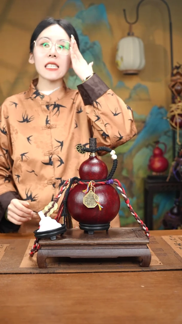 XZ051藏绳款大漆酒葫芦（现货现发）