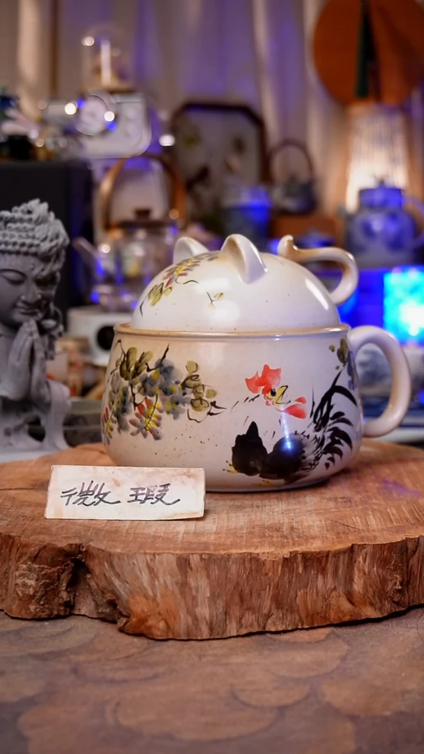 杯子紫藤花手工手绘手工手绘
