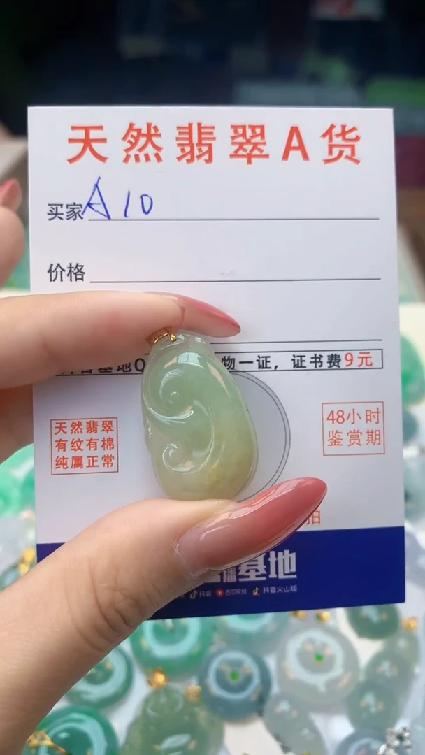 颈饰未镶嵌翡翠纯天然翡翠A货挂件