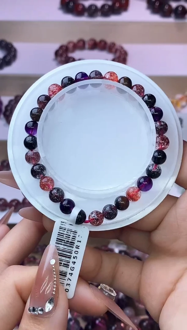 【闪购商品】水晶手链未镶嵌黑加仑超七单圈6m+