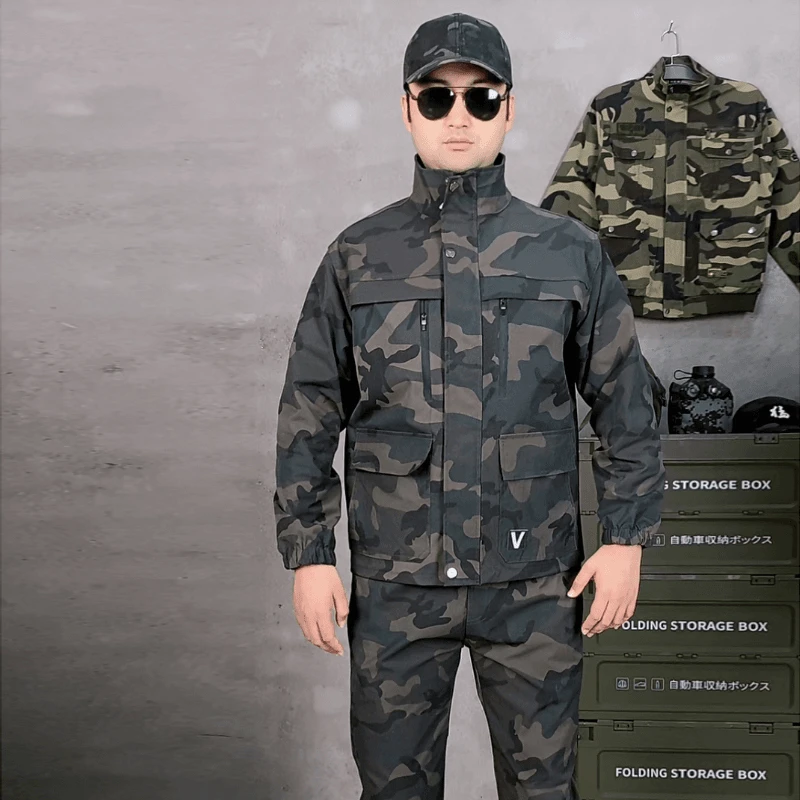 新品春季迷彩服套装男女户外服工作休闲工装耐磨舒适加厚柔软好看
