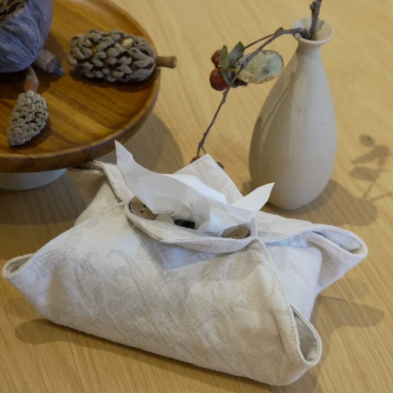 栖作纽扣纸巾盒