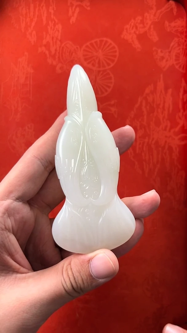 未镶嵌和田玉挂件新疆老熟料仿古凤手把件【苏然大师作品】