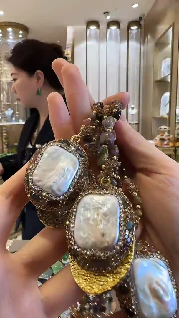 淡水珍珠银S925镶嵌颈饰69珍珠 多样性发一