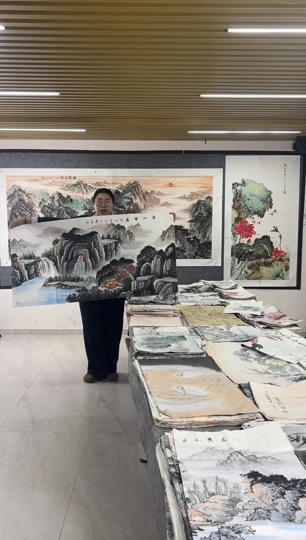 国画丹青专属福利-四尺整张李土庆水墨带证书