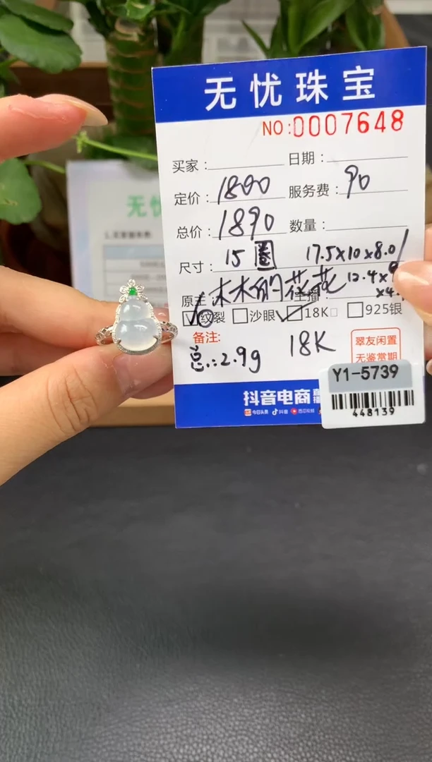 18K金镶嵌定制翡翠**Q120