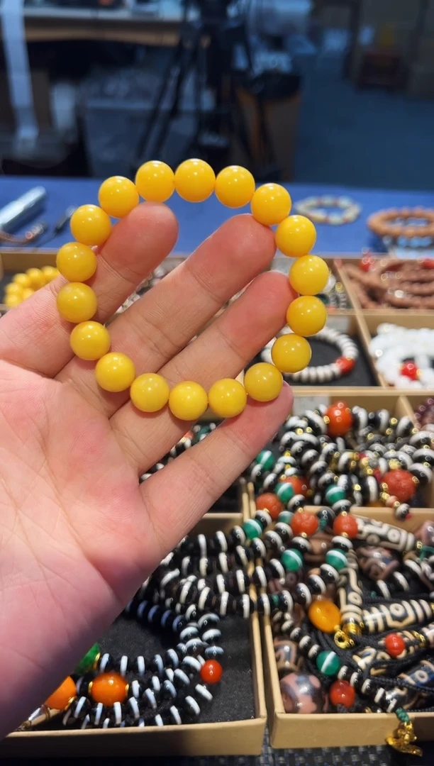 手串蜜蜡未镶嵌11+鸡油黄