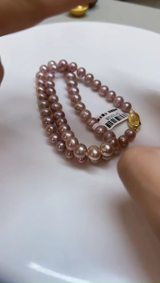 颈饰银S925镶嵌淡水珍珠8-9mm