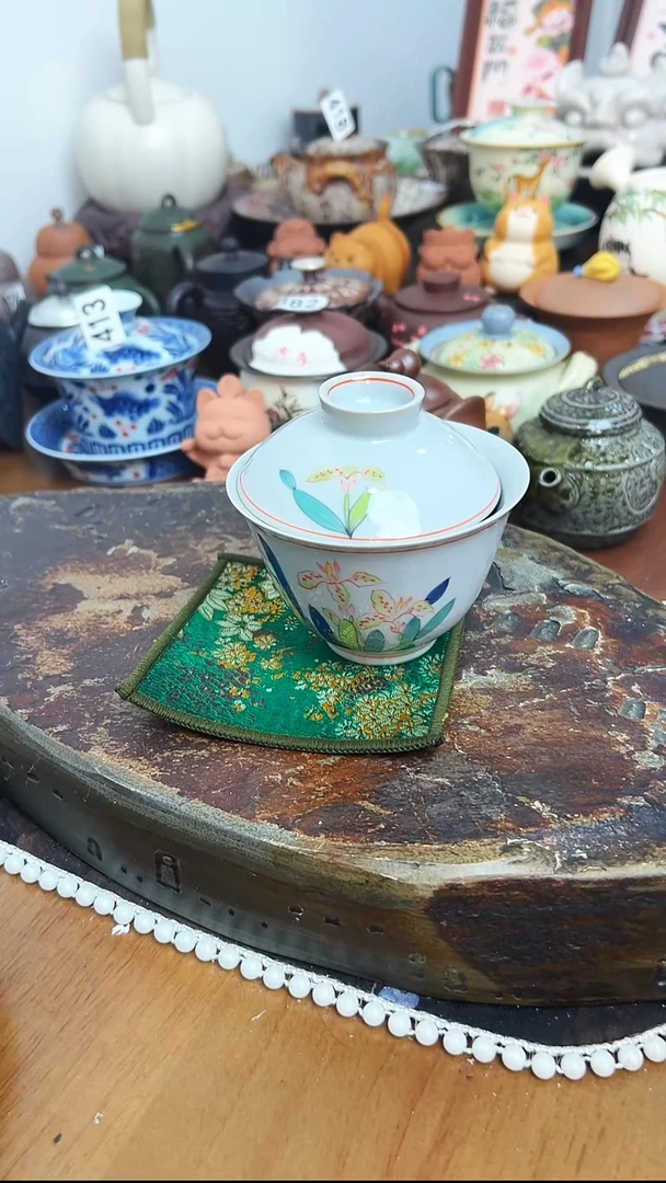 【茶瓷物语】微瑕 草木灰盖碗