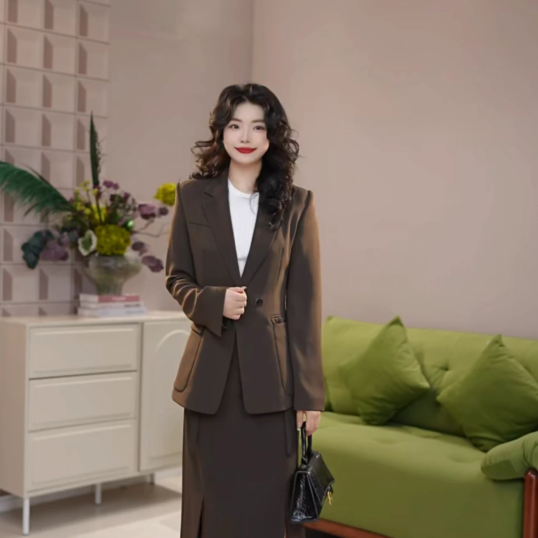 GIRDEAR/哥弟哥弟新款气质小西服职场极简风百搭西装外套140096