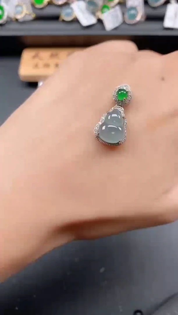 银S925镶嵌戒指翡翠111
