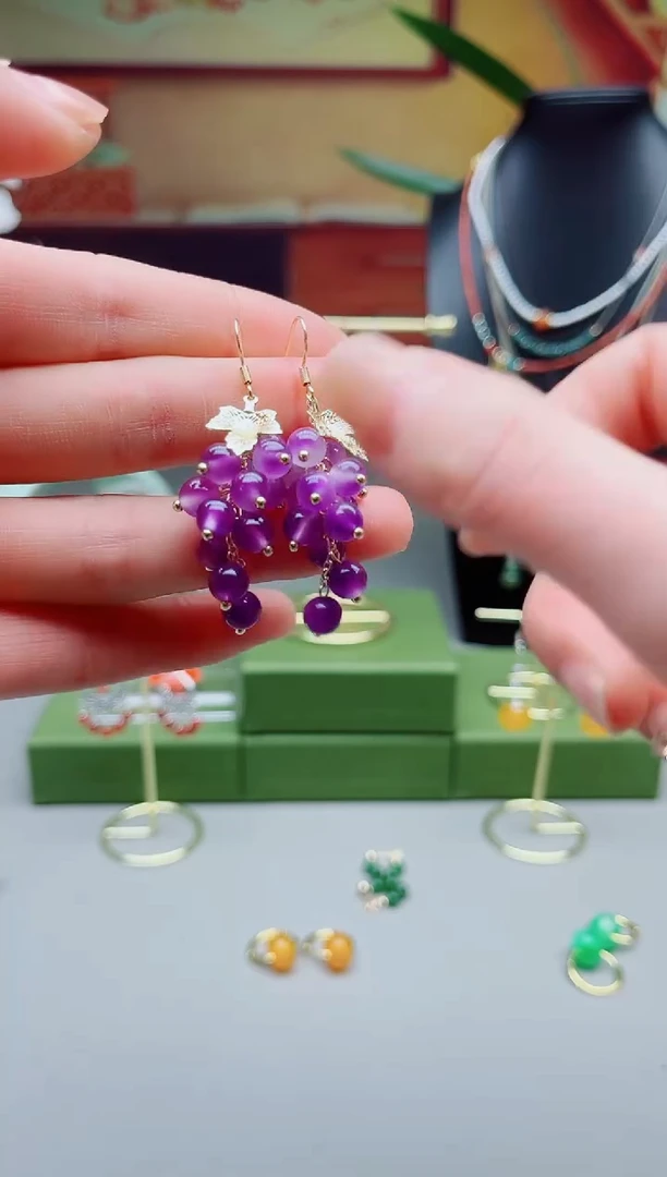 未镶嵌耳饰紫晶439000