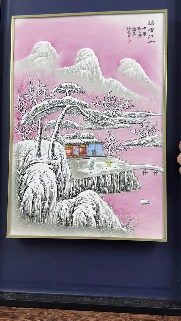 瓷版画景德镇陶瓷手工手绘