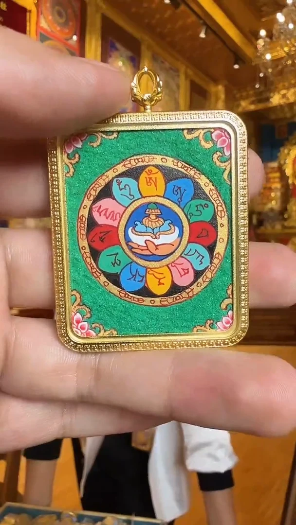 吊坠莲花生-热贡元旦唐卡画院直发