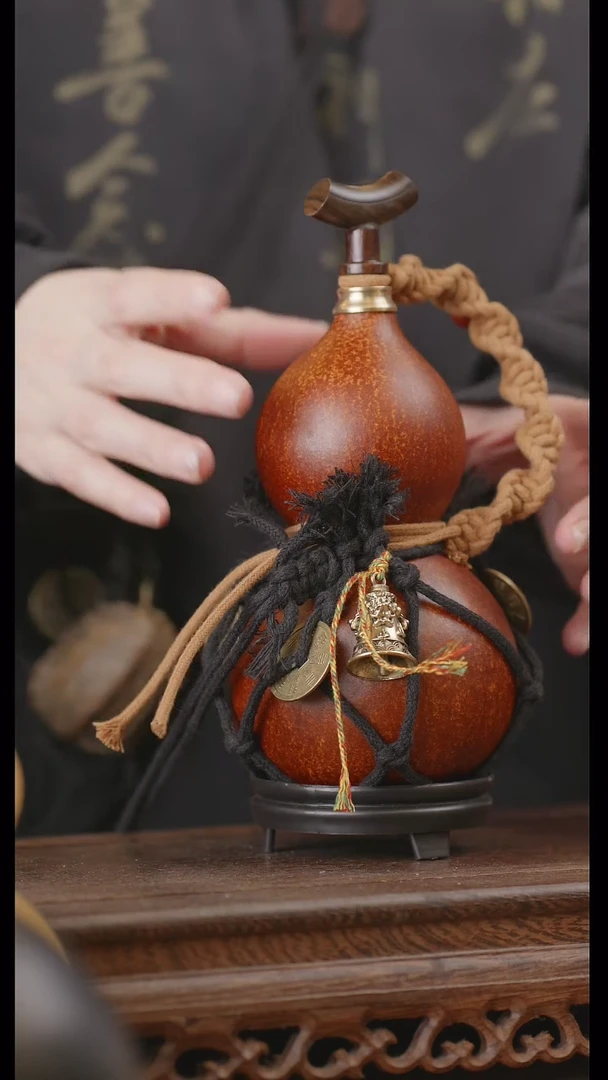 【闪购商品】292号精品天然大漆工艺防渗内胆酒葫芦~