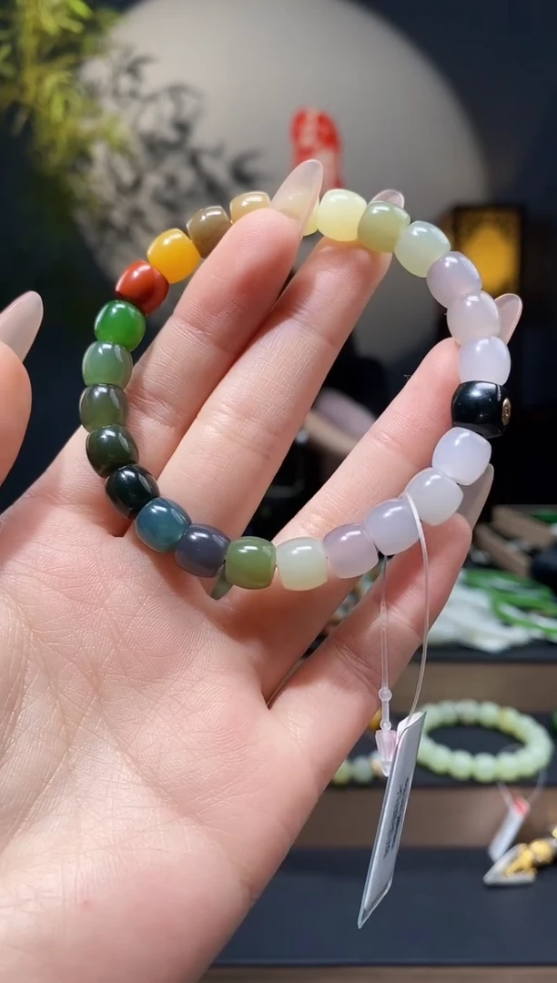 【闪购商品】和田玉1未镶嵌8.5mm多宝极限弧手串