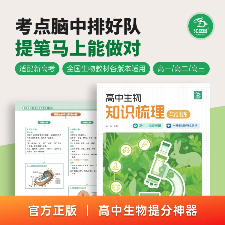王钰推荐-汇蓝图高中生物知识梳理 萃取核心考点 视频讲解