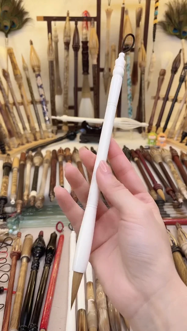 【清水试笔，拒绝蘸墨】墨舞笔庄毛笔1支驼骨