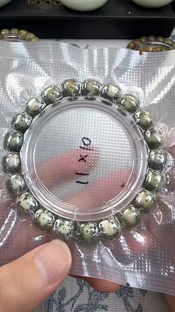 星月菩提手串76石玉料糯冰单圈11×10高透精工福利