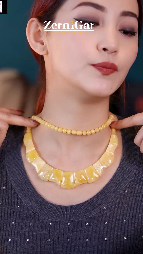 【闪购商品】琥珀颈饰未镶嵌天然琥珀项链