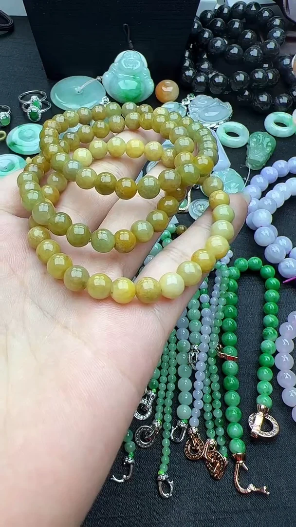 未镶嵌手串翡翠玉珠卡6左右多样性发其一