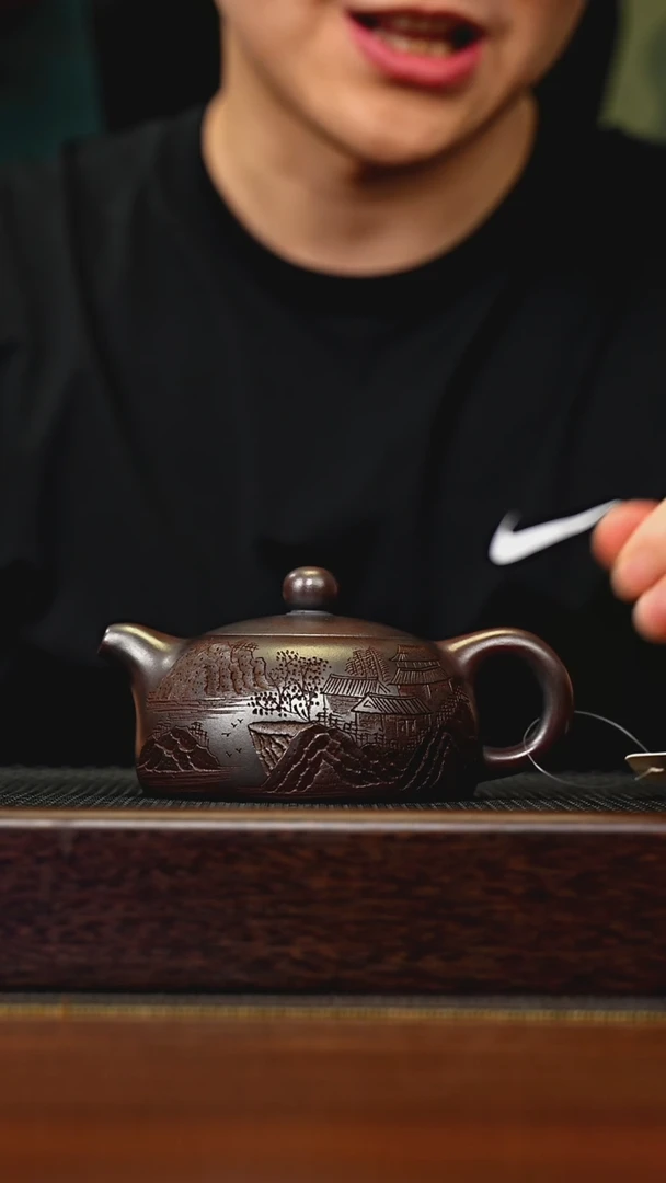 茶壶紫砂宜兴原矿 手工 紫砂壶容量200CC