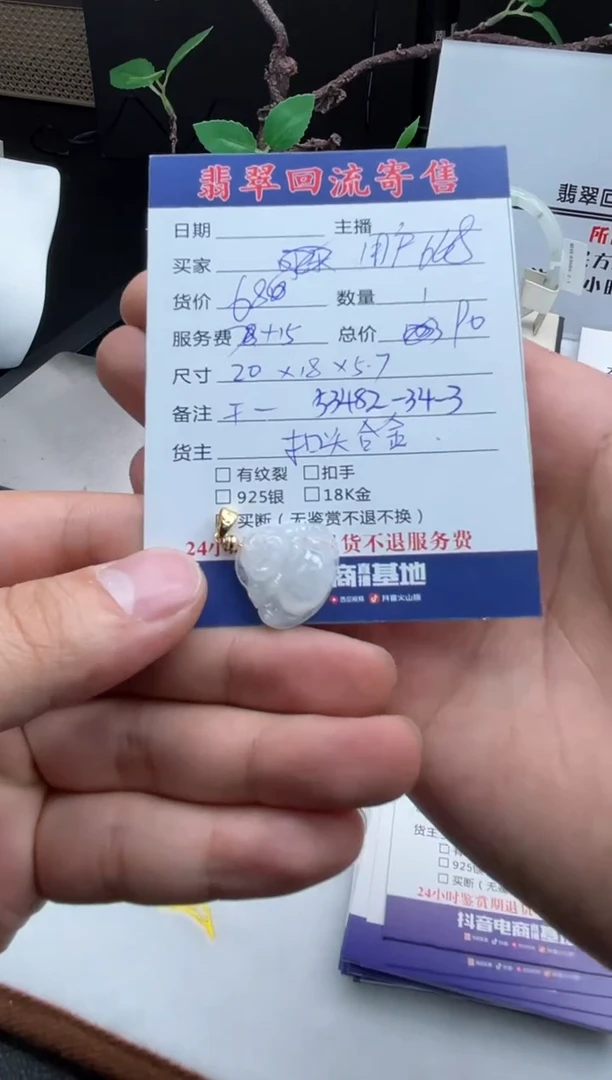 【闪购商品】翡翠颈饰未镶嵌挂件