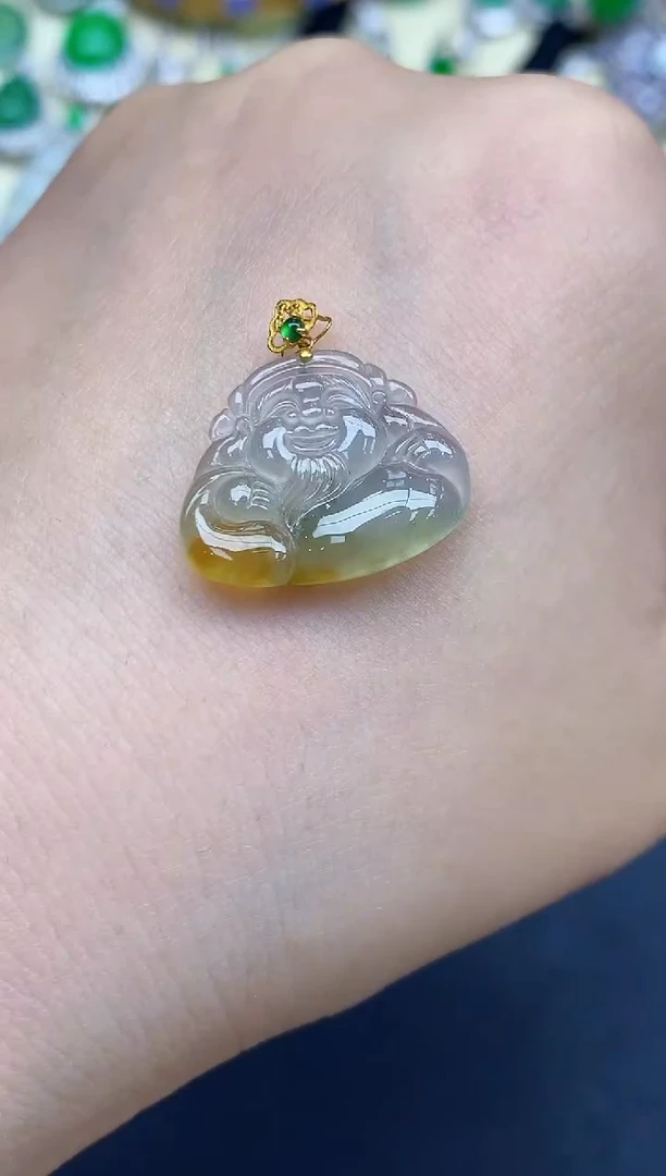 颈饰18K金镶嵌翡翠299-中国好珍宝