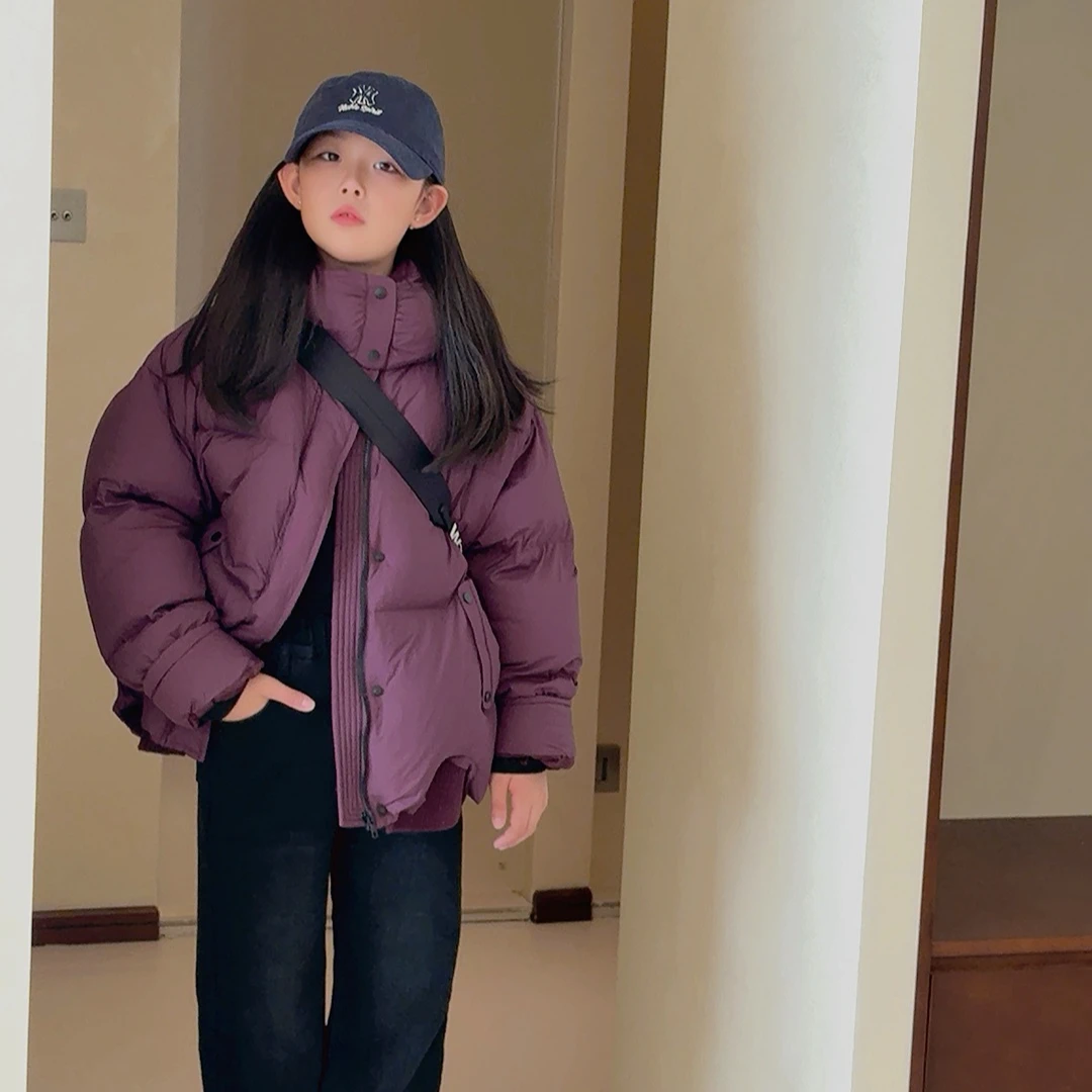 泡妈童装    【针织墨黛】2025新款冬季儿童女童新款男童羽绒服011