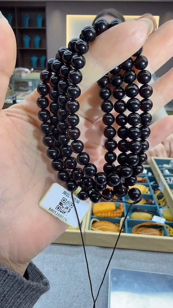 琥珀颈饰未镶嵌40秒拍号 假一罚三 6mm