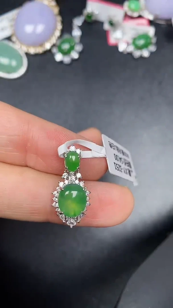 银S925镶嵌戒指翡翠1570