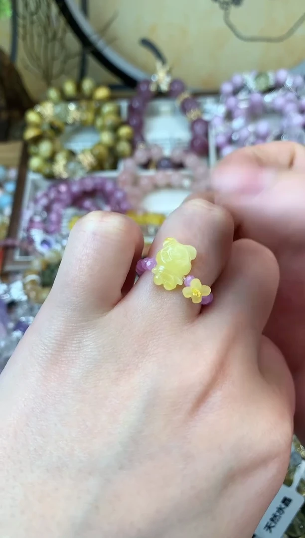 【闪购商品】紫晶戒指未镶嵌6076手串