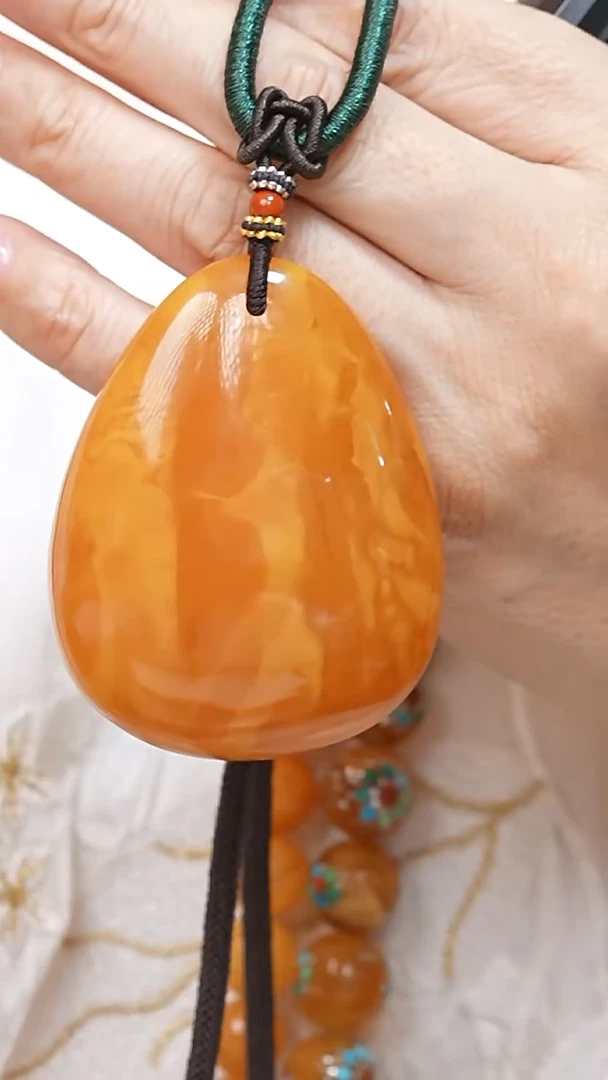 蜜蜡颈饰未镶嵌8165天然蜜蜡珠宝奇石全部保真