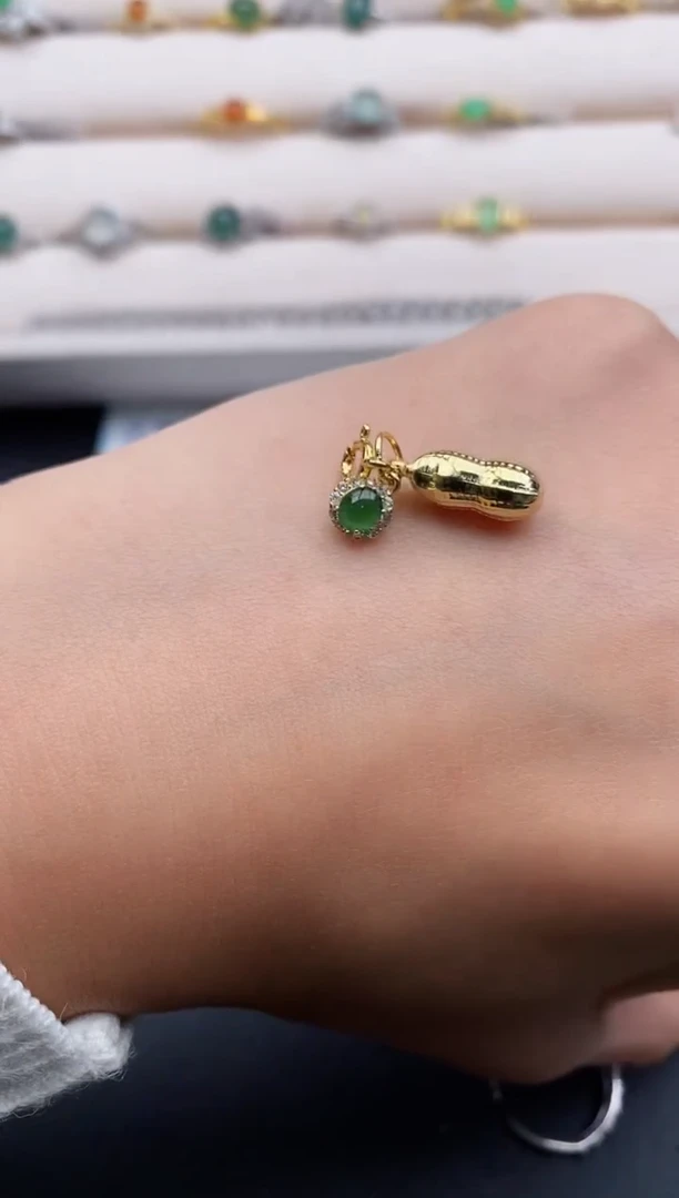 银S925镶嵌戒指翡翠666666+1