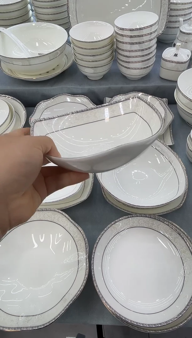 骨瓷玲珑6三角2个